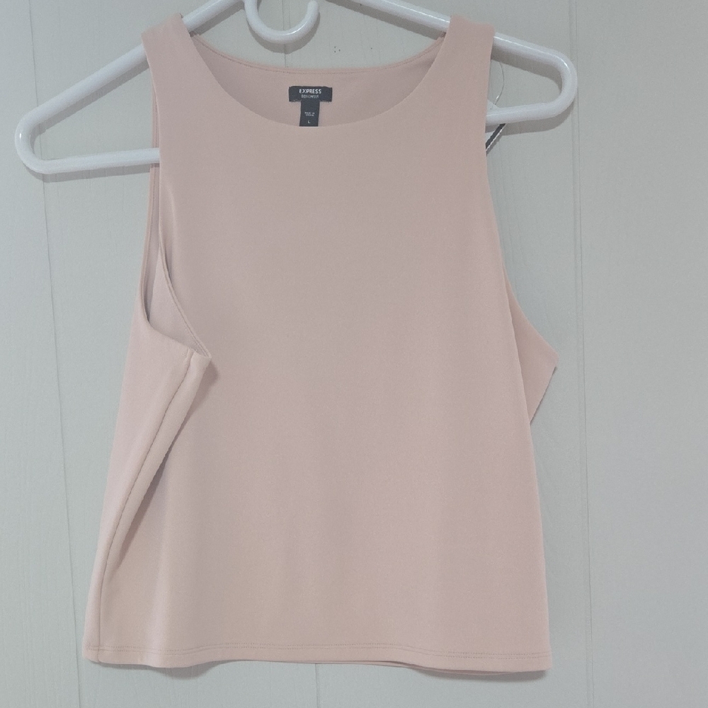 Love Pink Sleeveless Crop Tank Top